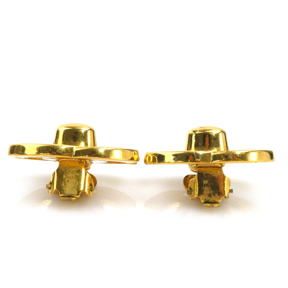 CHANEL Authentic Gold Logo Earrings - Picture 5 of 10